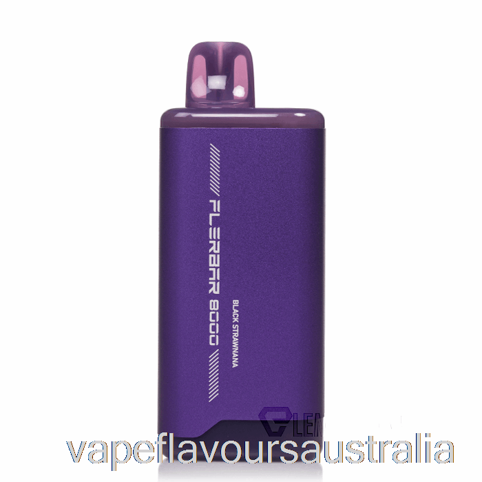 Vape Nicotine Australia FLERBAR 8000 Disposable Black Strawnana
